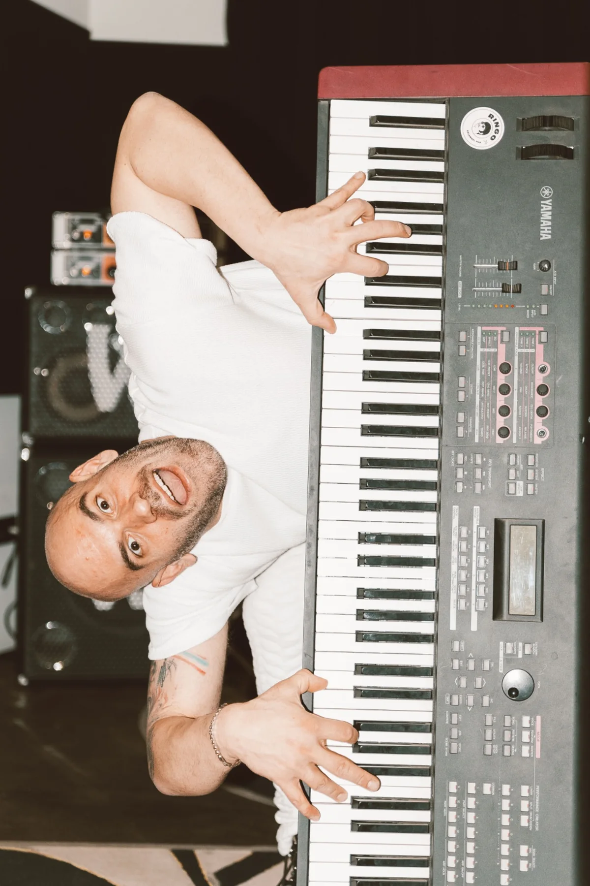 Nikkolas Dashy with a keyboard